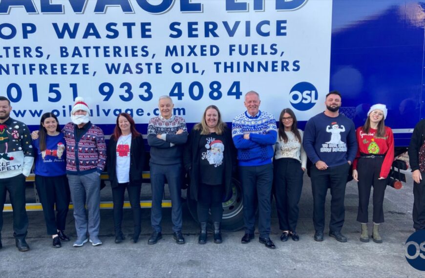 Oil Salvage team in xmas jumpers