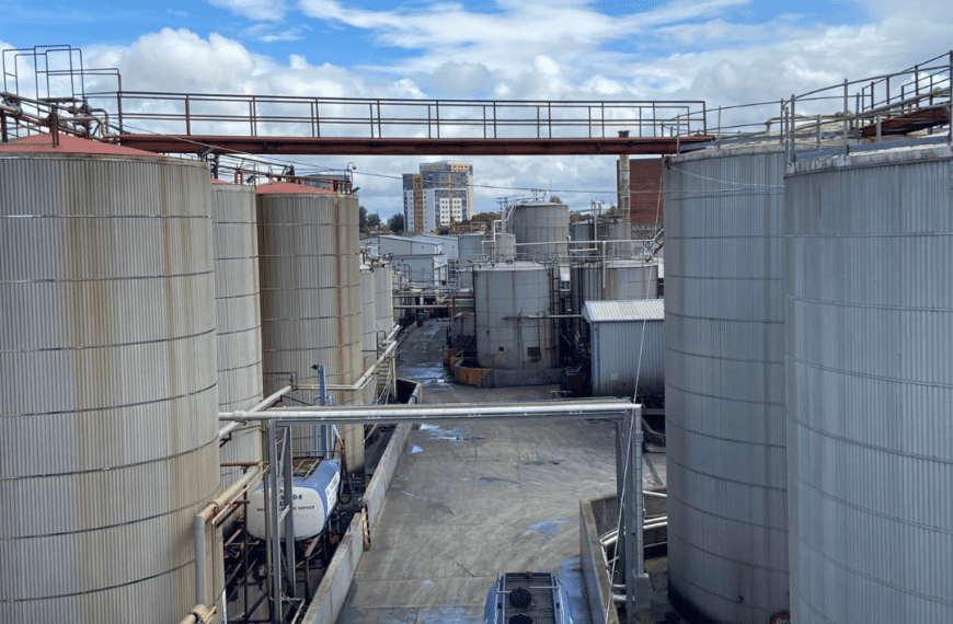 a picture of our oil tanks and processing plant